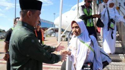 444 Jemaah Haji Sambas dan Kubu Raya Tiba di Pontianak