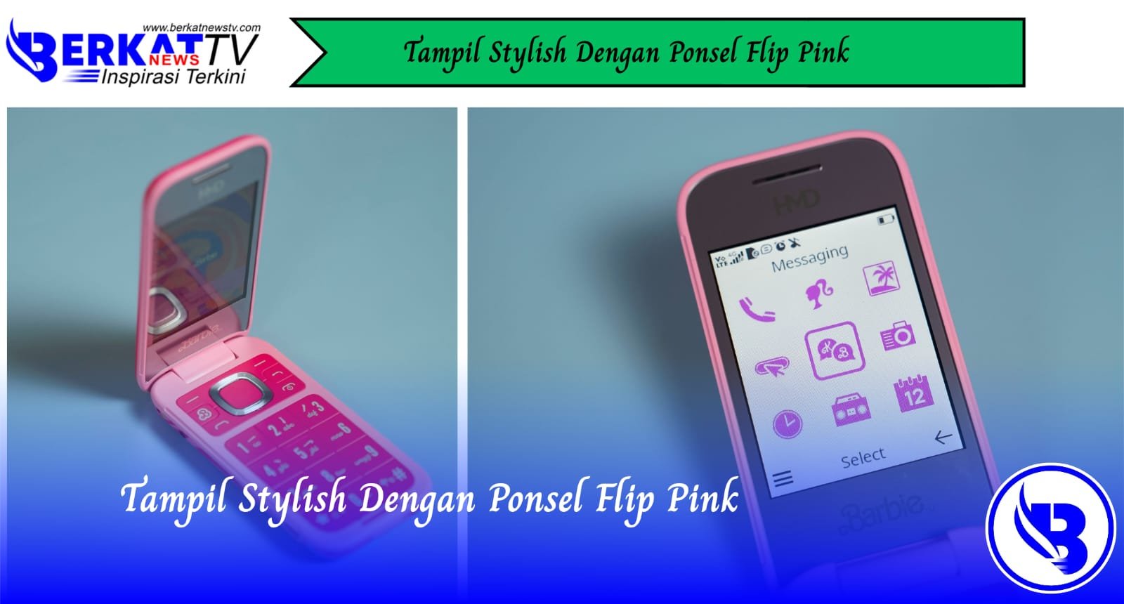 Tampil Stylish Dengan Ponsel Flip Pink