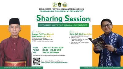 Sharing Session Kepenulisan KTIQ: Mempersiapkan Generasi Literasi Al-Qur’an Menuju MTQ KalBar 2025