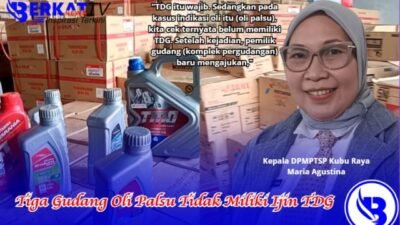 Tiga Gudang Oli Palsu Tidak Miliki Ijin TDG