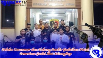 Pelaku Curanmor dan Tukang Parkir Gadaikan Pistol. Penerima Gadai Ikut Ditangkap