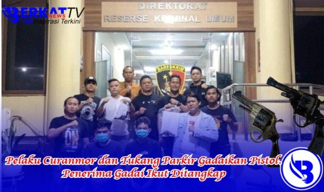 Pelaku Curanmor dan Tukang Parkir Gadaikan Pistol. Penerima Gadai Ikut Ditangkap