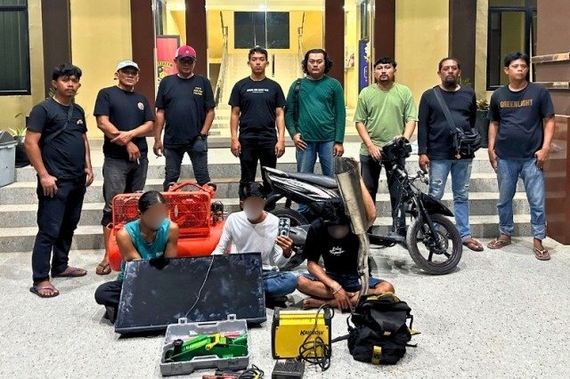 Tiga Pencuri di Gudang Kilau Permata Khatulistiwa Ditangkap