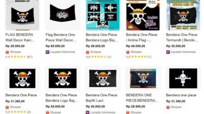 Bendera One Piece Marak Dijual di Online