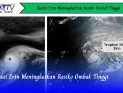 Badai Erin Meningkatkan Resiko Ombak Tinggi