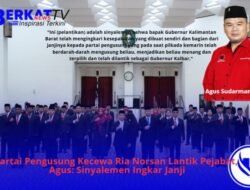 Partai Pengusung Kecewa Ria Norsan Lantik Pejabat, Agus: Sinyalemen Ingkar Janji