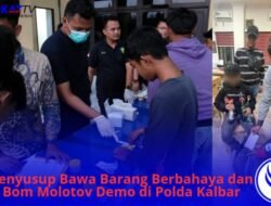 Penyusup Bawa Barang Berbahaya dan Bom Molotov Demo di Polda Kalbar