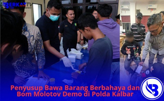 Penyusup Bawa Barang Berbahaya dan Bom Molotov Demo di Polda Kalbar