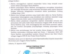 NasDem Non Aktifkan Ahmad Saroni dan Nafa Urbach di DPR RI