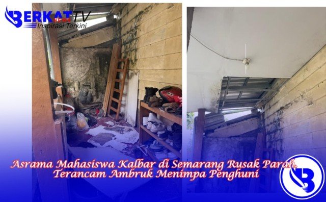 Asrama Mahasiswa Kalbar di Semarang Rusak Parah. Terancam Ambruk Menimpa Penghuni