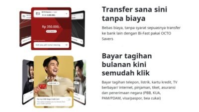 Screenshoot laman OCTO Mobile CIMB Niaga yang memudahkan pelaku UMKM mengatur arus kas secara digital. Sumber Foto: CIMB Niaga