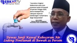 Dividen Rp17 Miliar, Dewas Janji Kawal Kebocoran Air Ledeng Pontianak di Bawah 25 Persen