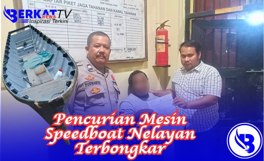 Pencurian Mesin Speedboat Nelayan Terbongkar