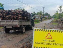 Jalan Poros Dipasang Portal, Kendaraan Tonase Diatas 6 Ton Dilarang Lewat