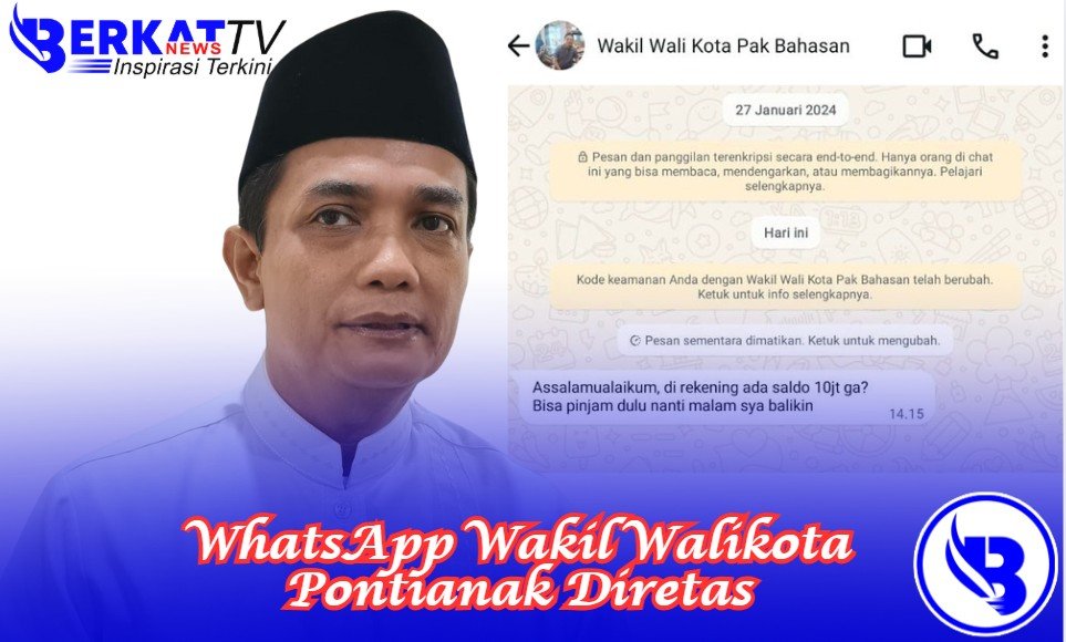 WhatsApp Wakil Walikota Pontianak Diretas, Penipu Minta Uang