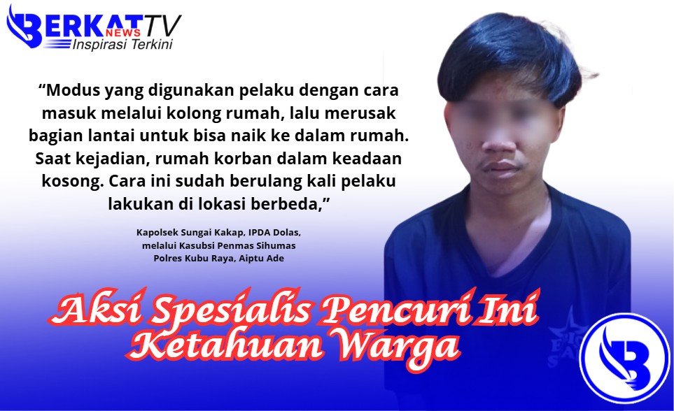 19 Kali Bobol Rumah Kosong, Aksi Spesialis Pencuri Ini Ketahuan Warga