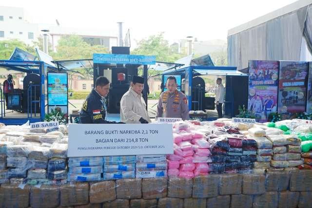 214,84 Ton Narkotika Senilai Rp29,37 Triliun Dimusnahkan. Tren Narkoba Baru Ketamine-Etomidate