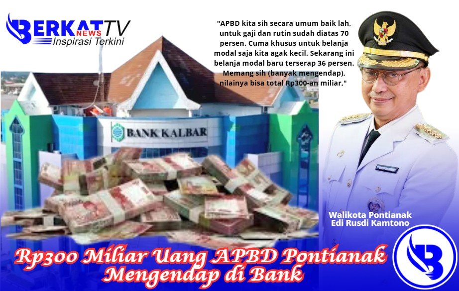 Rp300 Miliar Uang APBD Pontianak Mengendap di Bank