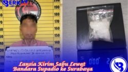 Lansia Kirim Sabu Lewat Bandara Supadio ke Surabaya