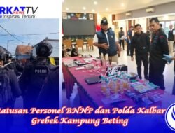 Ratusan Personel BNNP dan Polda Kalbar Grebek Kampung Beting