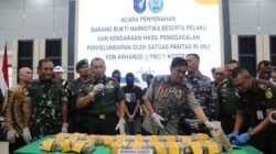 Kodam XII/Tpr Serahkan 21,9 Kg Sabu dan 3 Tersangka Kepada BNNP Kalbar