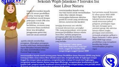 Sekolah Wajib Jalankan 7 Intruksi Ini Saat Libur Nataru