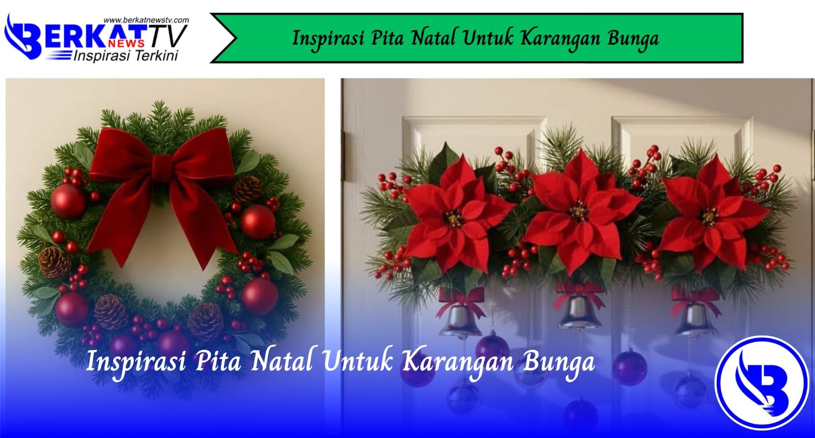 Inspirasi Pita Natal Untuk Karangan Bunga