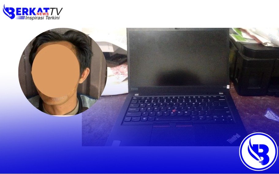 Aksi Pencuri Laptop Tanpa Sadar Terekam Jelas di CCTV