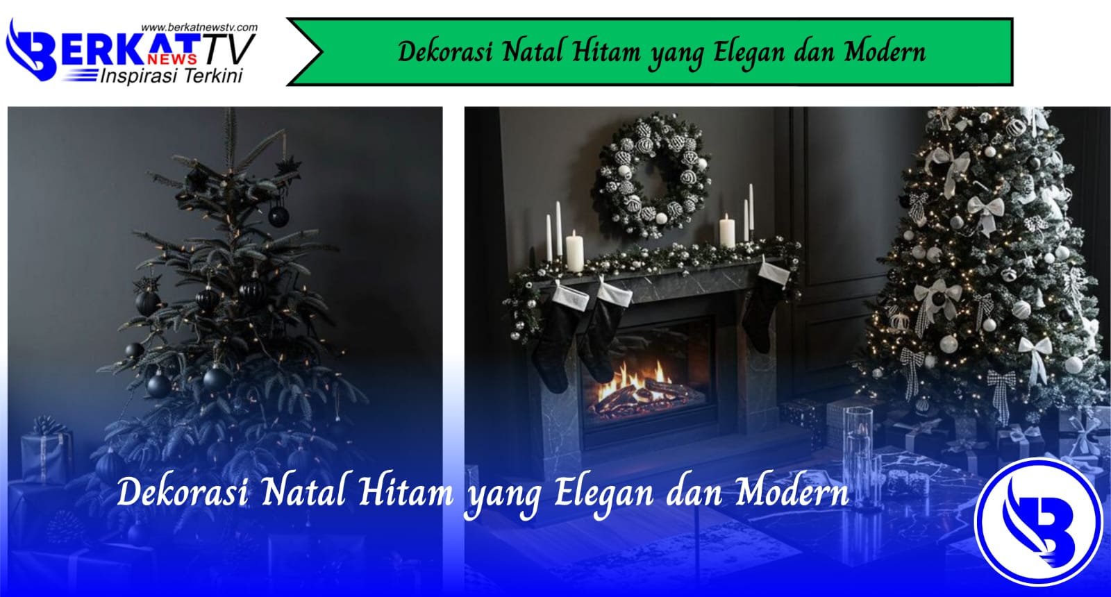 Dekorasi Natal Hitam yang Elegan dan Modern
