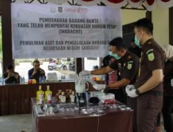 Pemusnahan Barang Bukti dari 73 Perkara Didominasi Narkotika