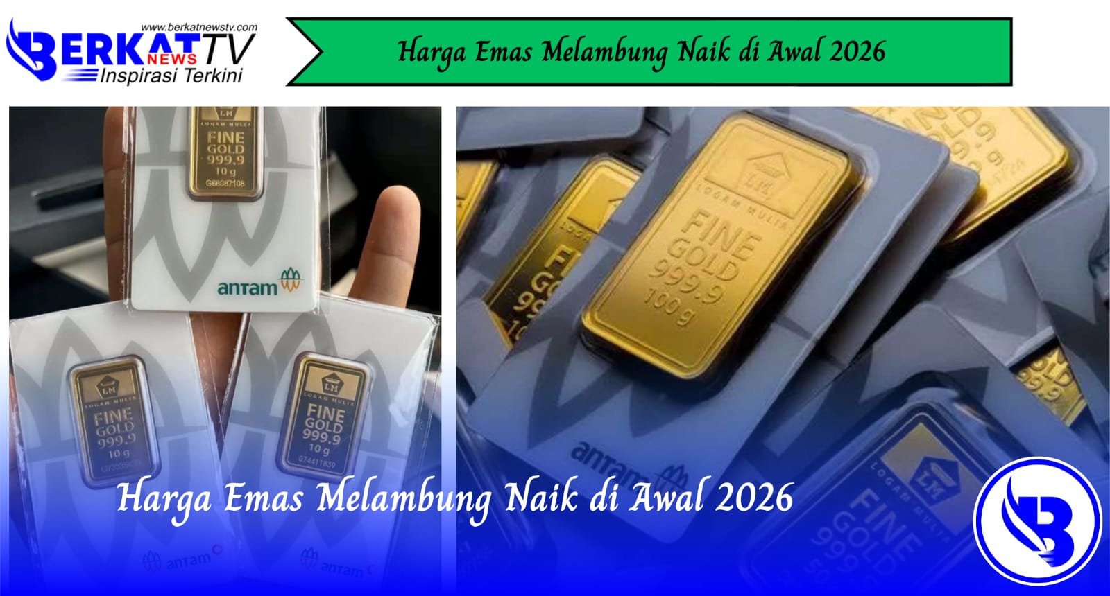 Harga Emas Melambung Naik di Awal 2026