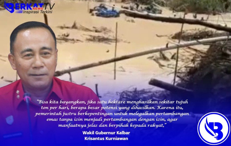 Areal PETI di Kalbar Capai 70.600 Ha, Bisa Hasilkan 7 Ton Emas per Hari