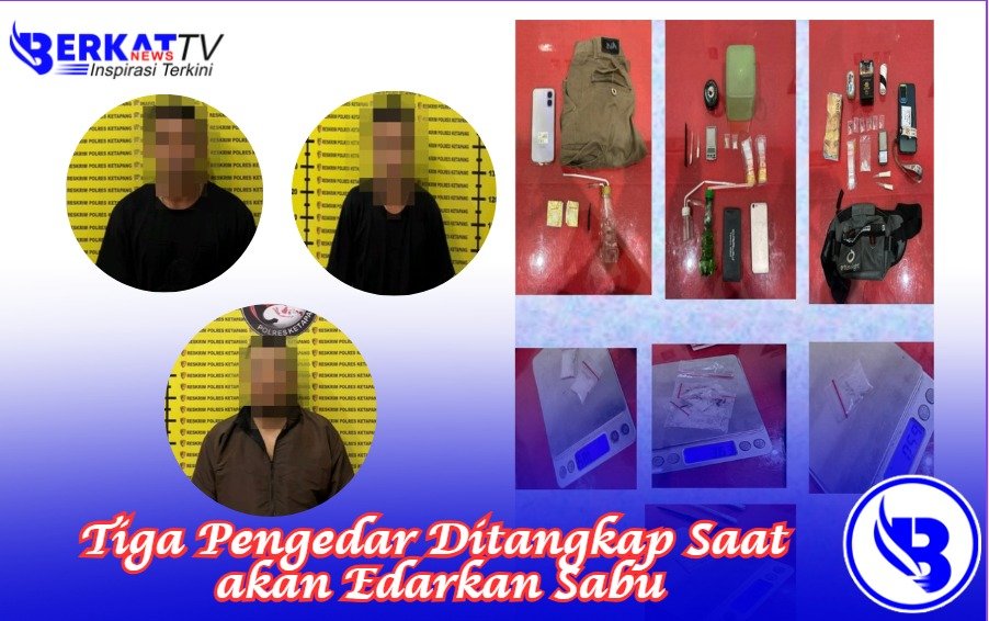Tiga Pengedar Ditangkap Saat akan Edarkan Sabu