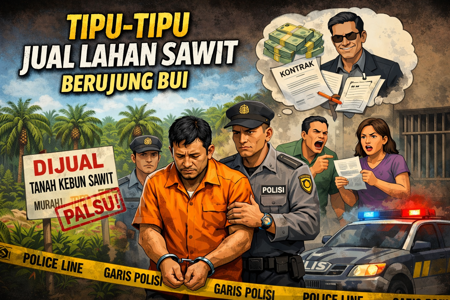 Tipu-tipu Jual Lahan Sawit Berujung Bui