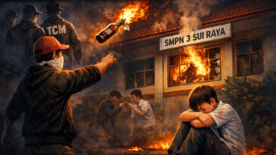 Pelaku Pelemparan Bom Molotov di SMPN 3 Sui Raya Korban Bullying. Tergabung di TCM