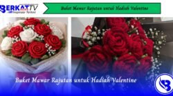Buket Mawar Rajutan untuk Hadiah Valentine