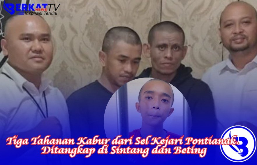 Tiga Tahanan Kabur dari Sel Kejari Pontianak. Ditangkap di Sintang dan Beting