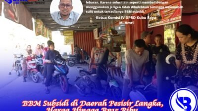 Ketua Komisi IV DPRD Kubu Raya mengungkapkan warga di daerah pesisir di Kubu Raya mengeluhkan sulitnya untuk mendapatkan BBM subsidi khususnya jenis pertalite. Kalau pun ada pengecer yang menjual warga harus antre Panjang. Dan harus merogoh kocek dengan harga Rp15 ribu per liter.