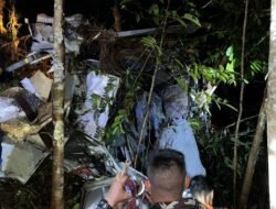 Kondisi Helikopter PK-CFX Hancur di Lereng Bukit