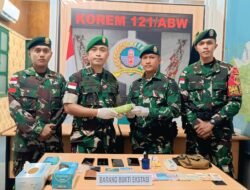 Satgas Pamtas Gagalkan Penyelundupan 1.664 Butir Ekstasi