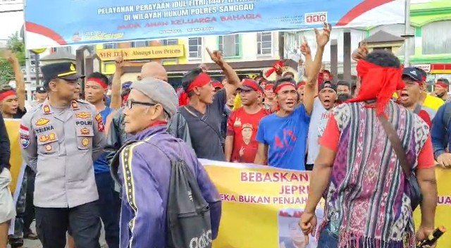 Polres Sanggau Minta Waktu Tiga Hari Didemo Soal PETI