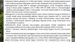 SMAN 1 Sambas Tolak Pertandingan Ulang