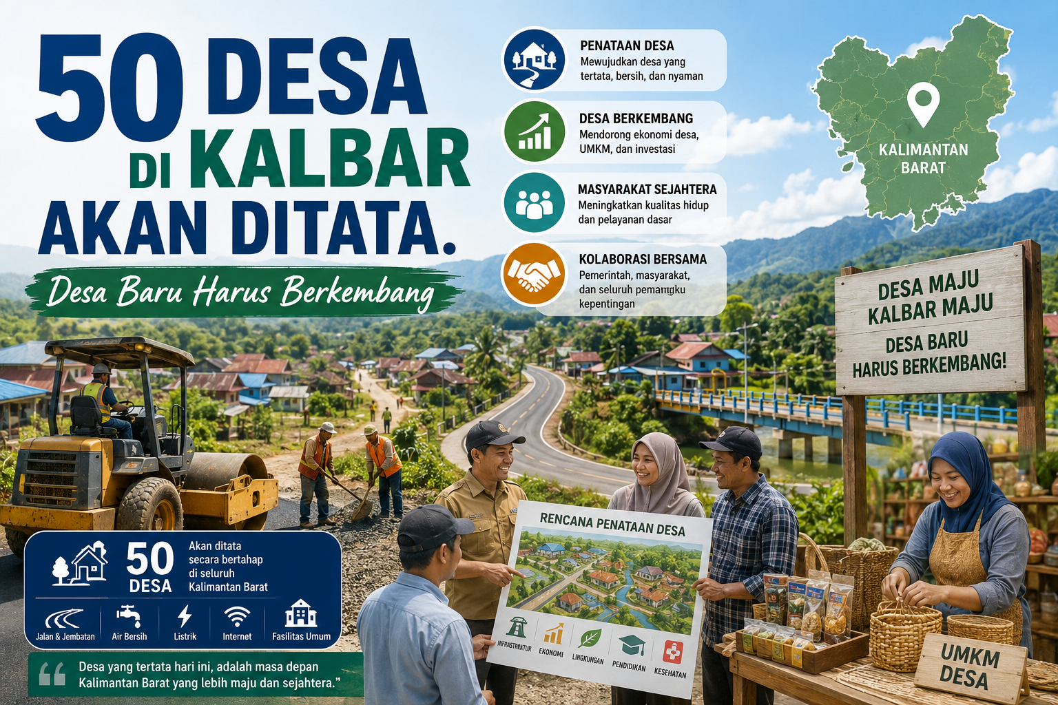 50 Desa di Kalbar Akan Ditata. Desa Baru Harus Berkembang
