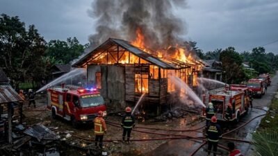 Rumah Kosong Tiba-tiba Terbakar