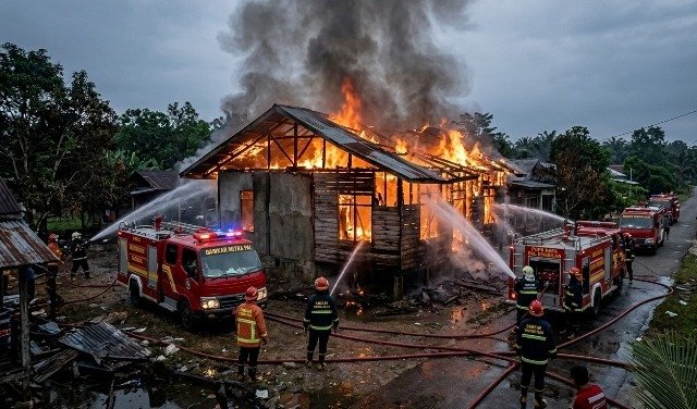 Rumah Kosong Tiba-tiba Terbakar