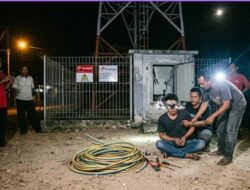 Warga Tangkap Basah Pencuri Kabel Tower Telkomsel