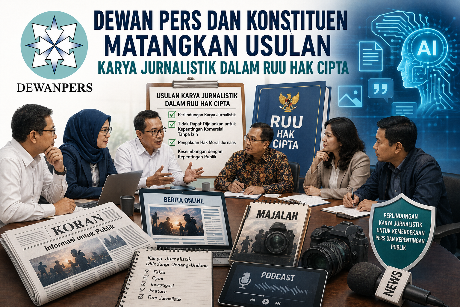 Dewan Pers dan Konstituen Matangkan Usulan Karya Jurnalistik Dalam RUU Hak Cipta