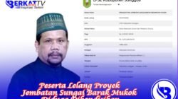 Ketua LSM Citra Hanura Sanggau, Abdul Rahim menyoroti proses lelang proyek Pengganti Jembatan Sungai Barak Mukok