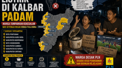 Pemadaman Listrik di Kalbar. Warga Tumpahkan Kekesalan Nasi Setengah Masak Hingga Piala Dunia