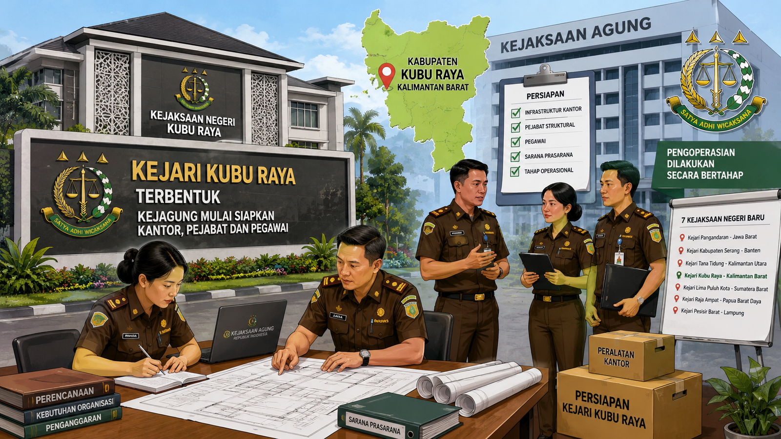 Kejari Kubu Raya Terbentuk, Kejagung Mulai Siapkan Kantor, Pejabat dan Pegawai